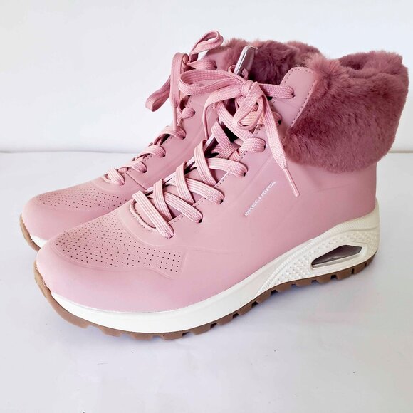 Pink Skechers Uno Rugged Sports Shoe 167274ROS SIZE 10 NEW - Picture 2 of 7